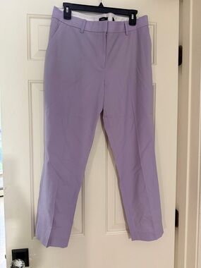 Theory Lilac Straight-Leg Dress Pants